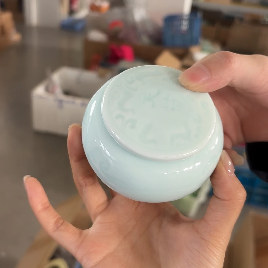 龙泉云间青瓷小米茶器