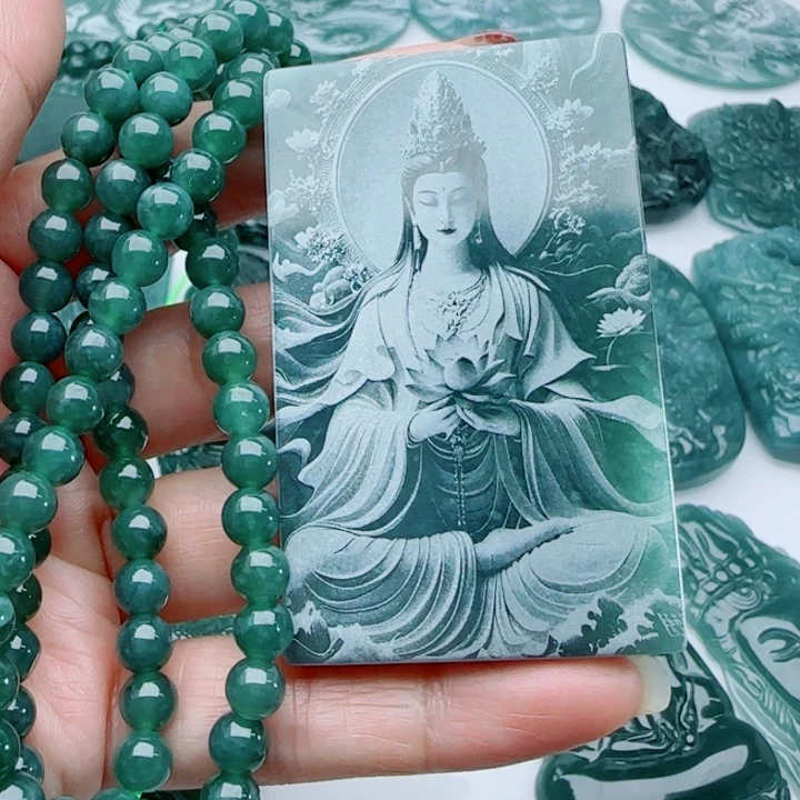 翡翠未镶嵌颈饰多样性发货天然A货翡翠