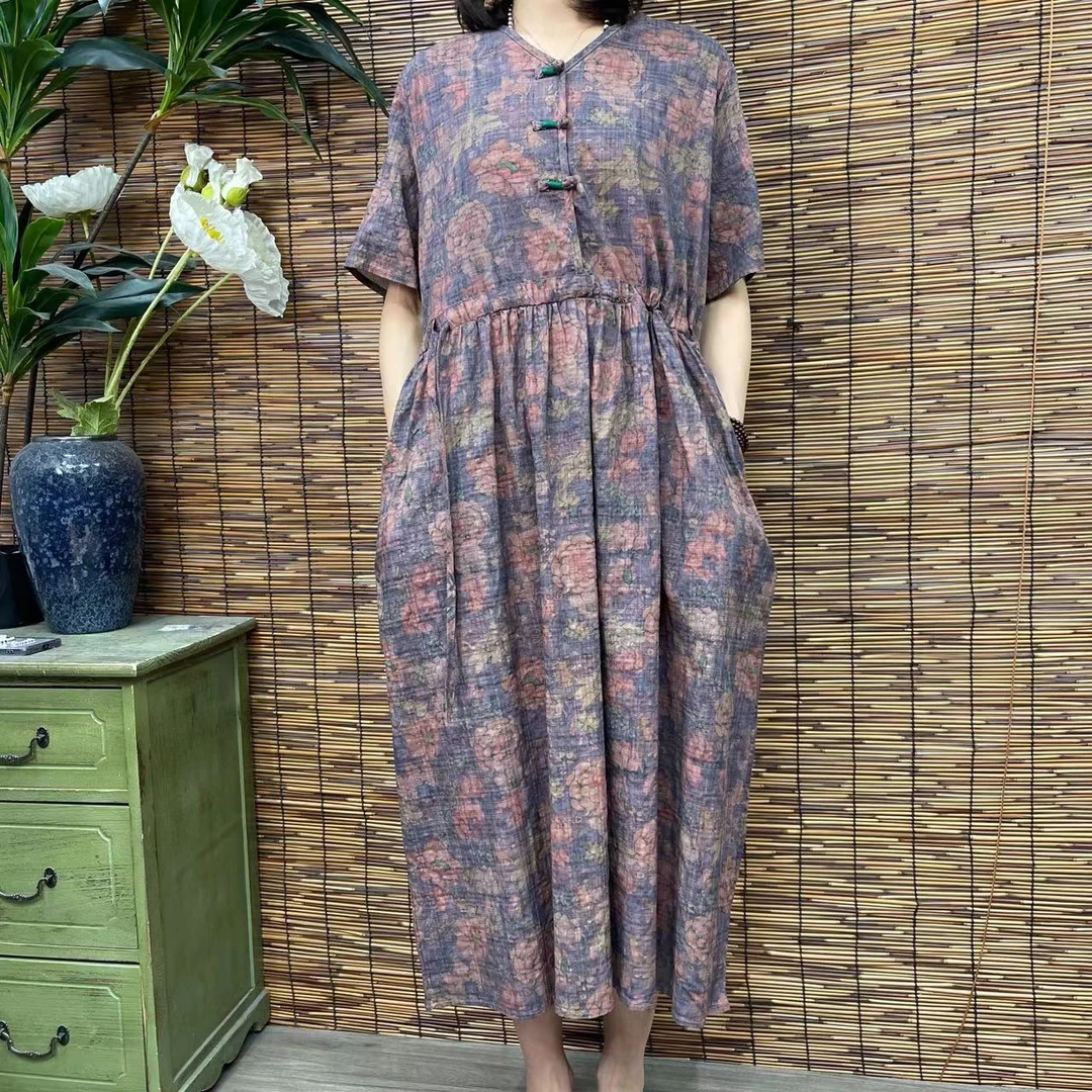 3162新款春夏遮肉显瘦洋气减龄连衣裙QZ