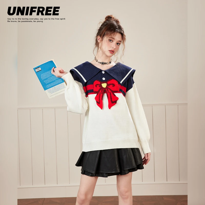 0287【金拐子专属】UNIFREE软糯舒适宽松套头毛衣