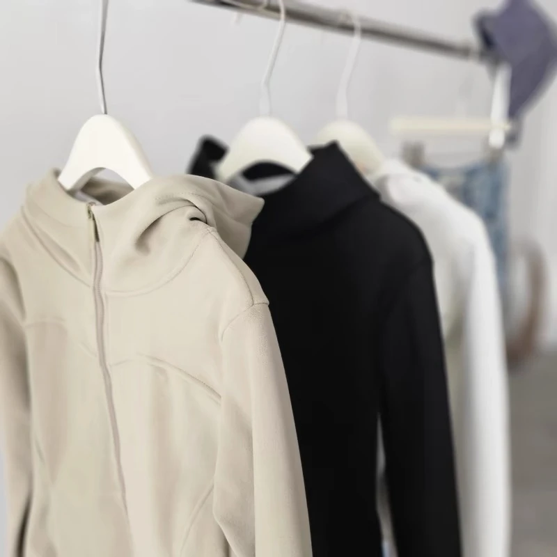 685款拉链设计款连帽卫衣