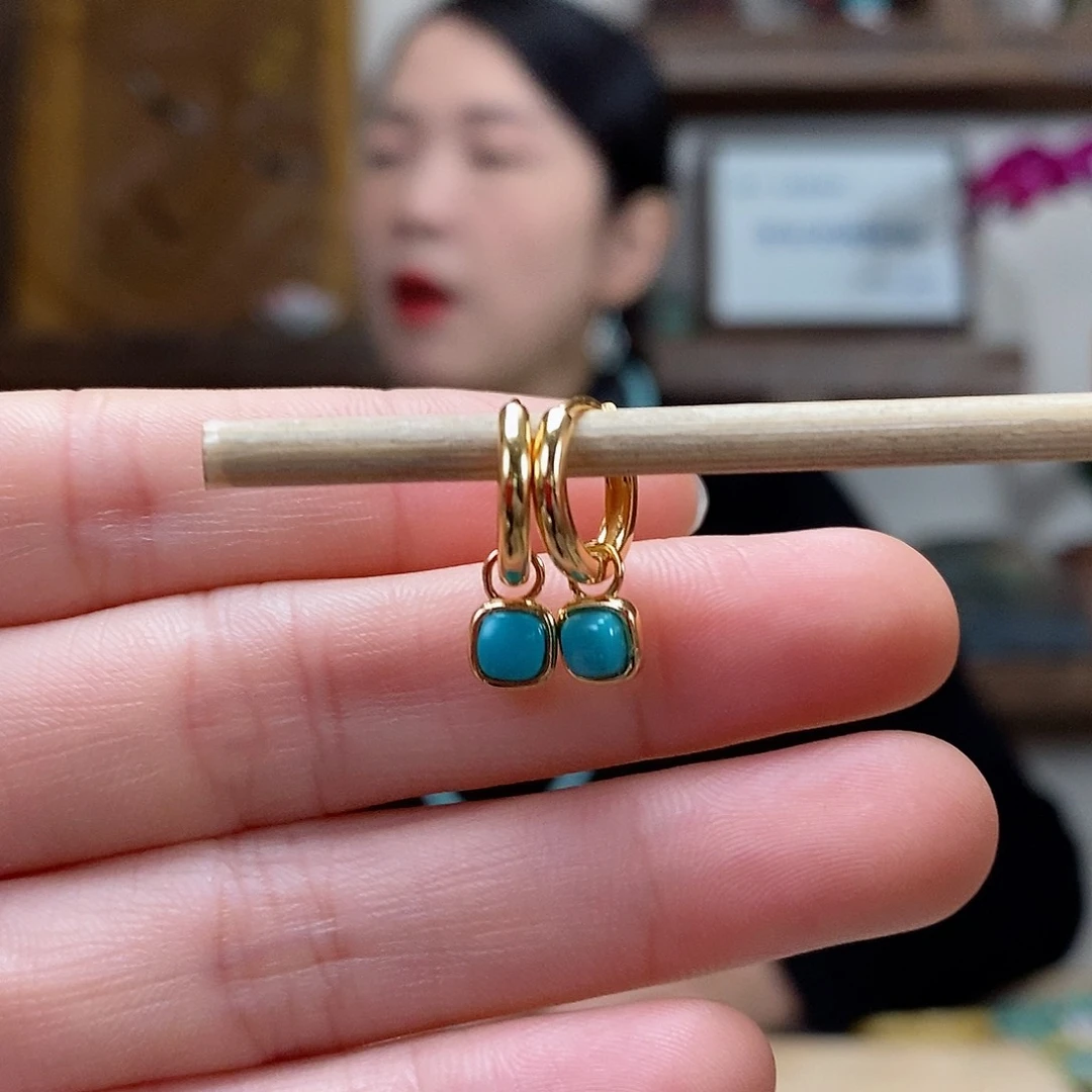 绿松石珠宝奇石银S925镶嵌