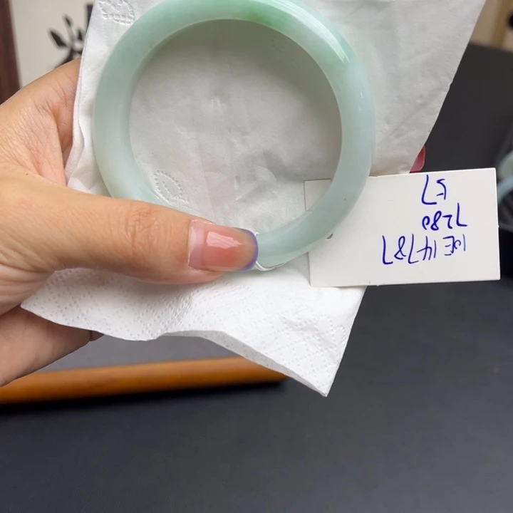 红***霞未镶嵌手镯翡翠天然缅甸翡翠A货手镯