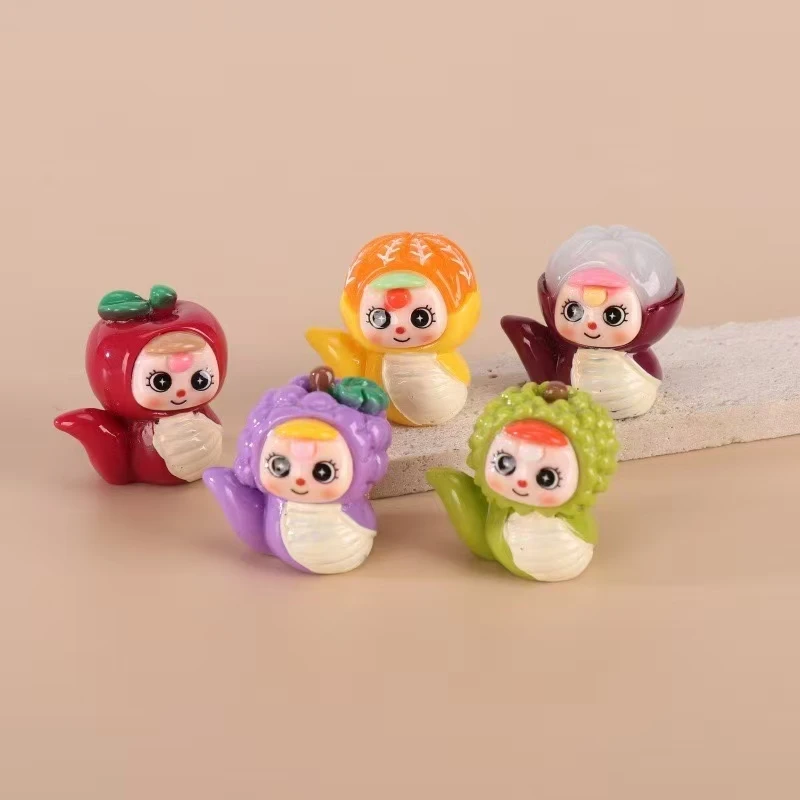 新款水果蛇造型树脂萌粒