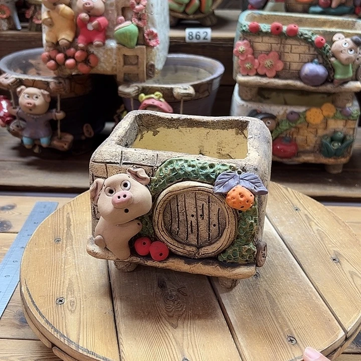 嘻哈多肉花盆百搭