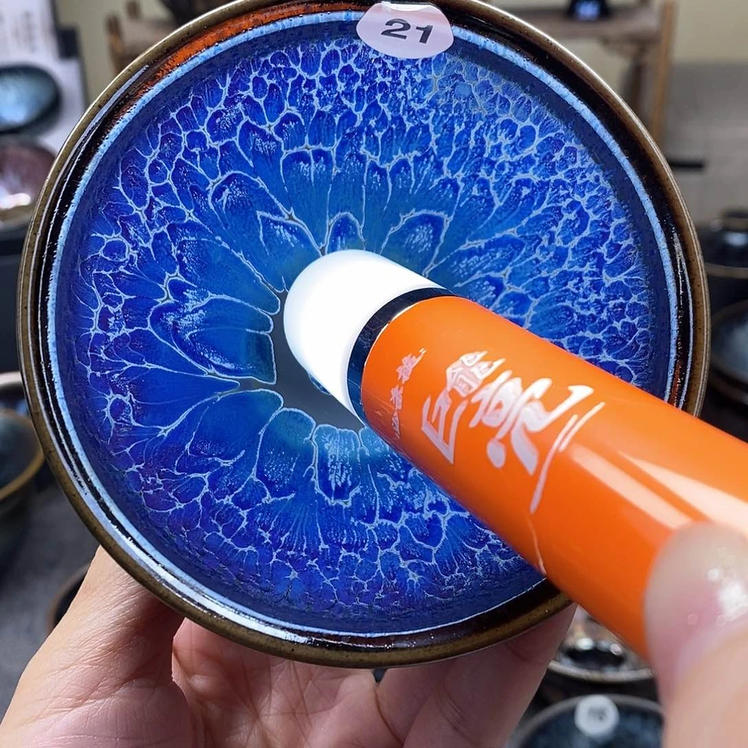 茶盏蓝色妖姬束口带礼盒