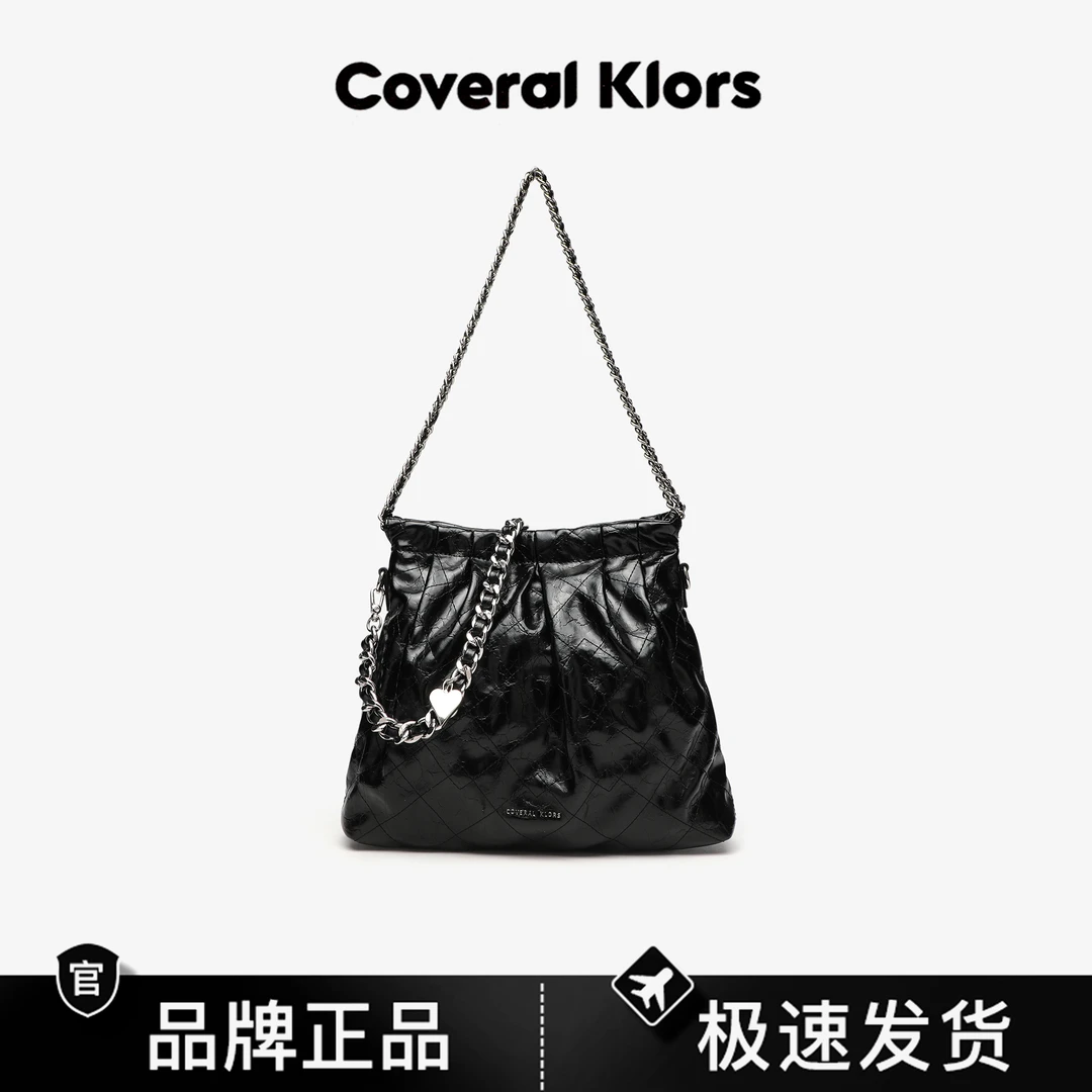 COVERAL KLORS黑银大号流浪包单肩斜跨
