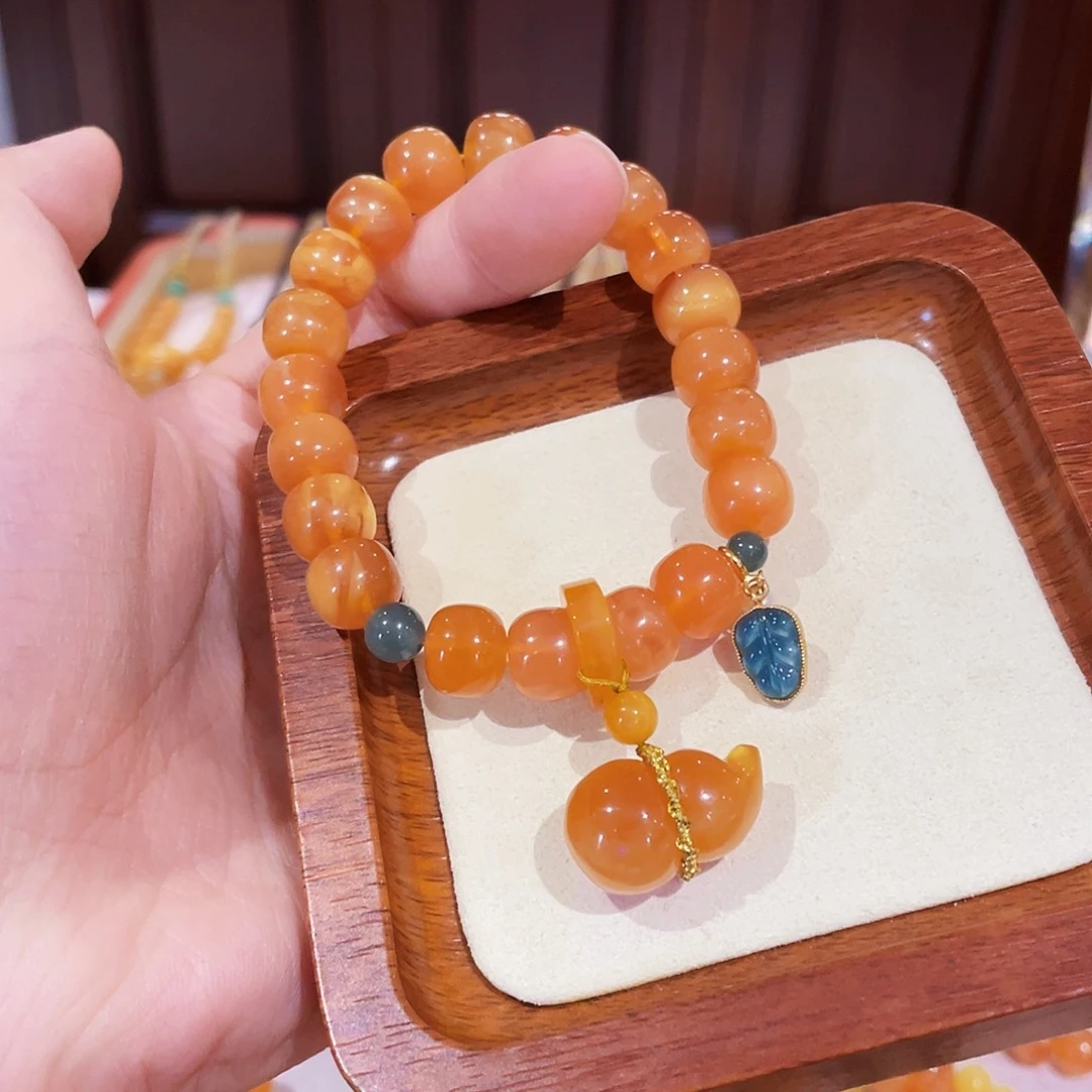 未镶嵌蜜蜡手链手串