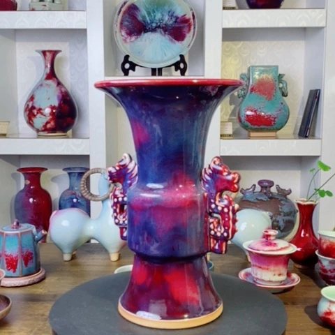 瓷片禹州神后钧瓷原产地~