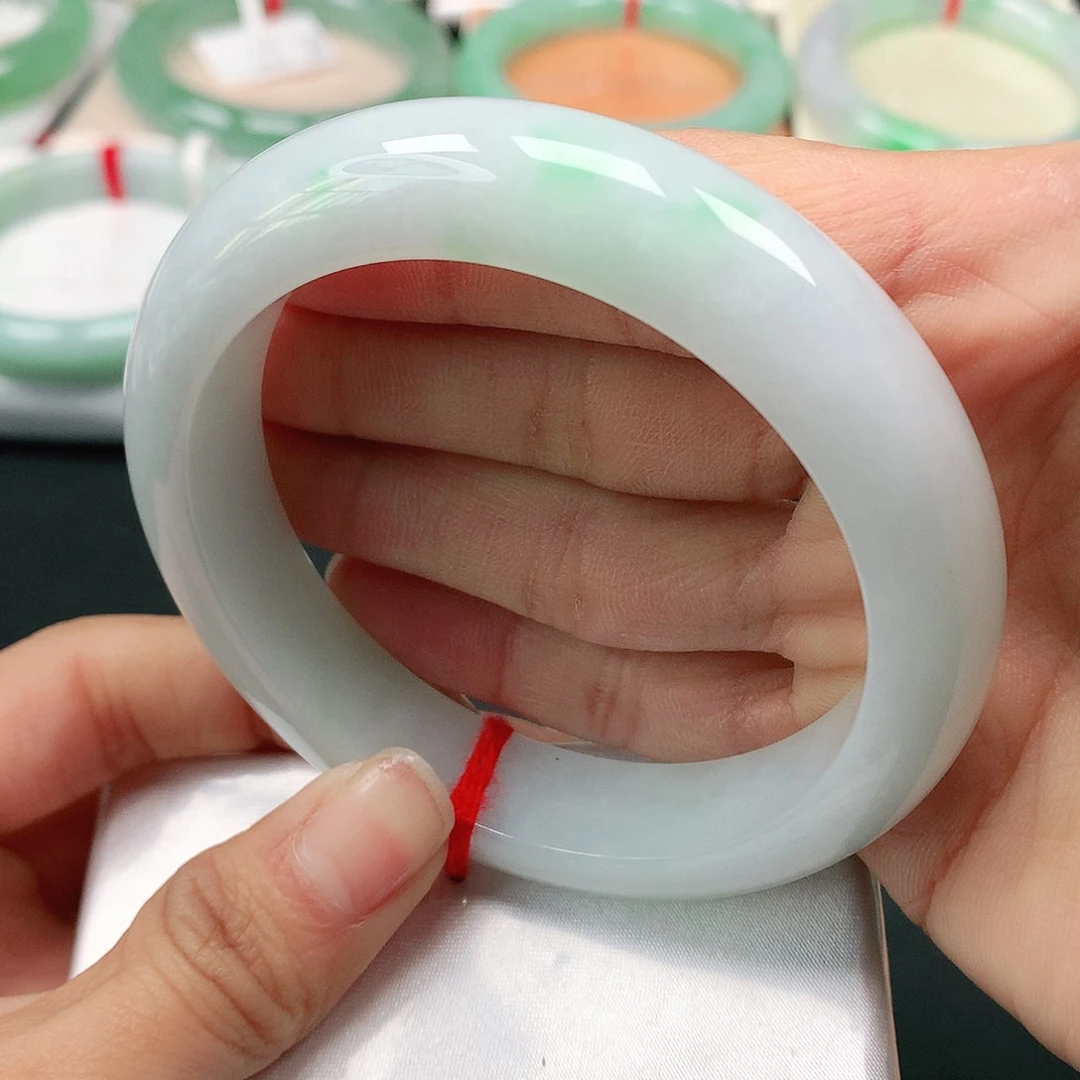 翡翠手镯未镶嵌天然翡翠手镯57