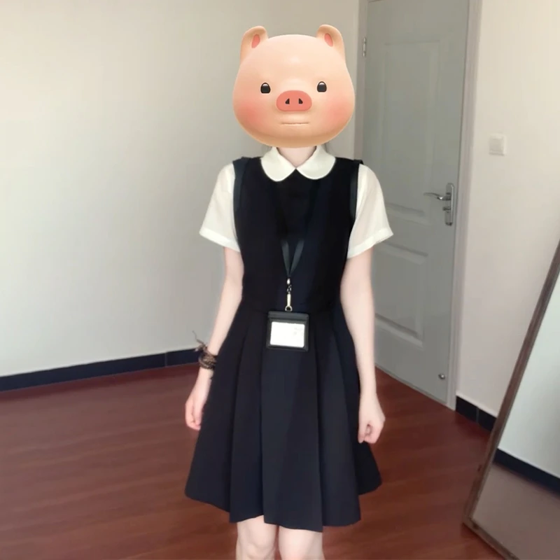 【特价】法式学院风气质连衣裙子女小个子高级感复古短裙套装
