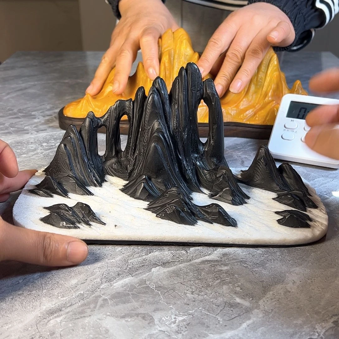 粉***本灵璧奇石观赏石摆件