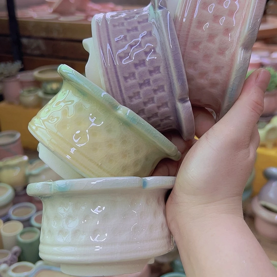 陶瓷花盆当场满12包邮