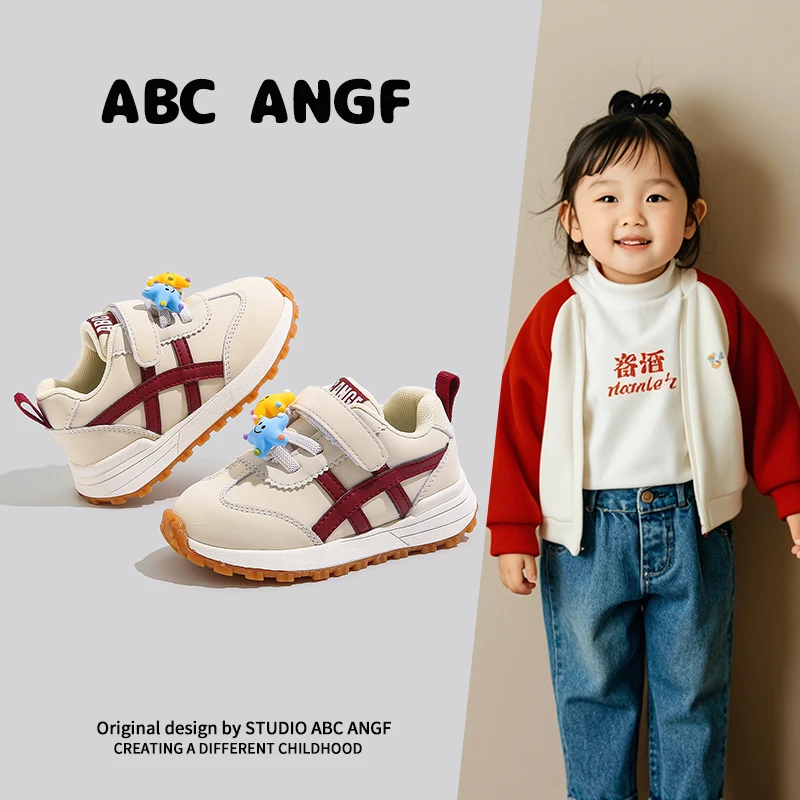 ABC ANGF宝宝学步鞋软底2025春秋季新款女童运动板鞋儿童机能鞋男