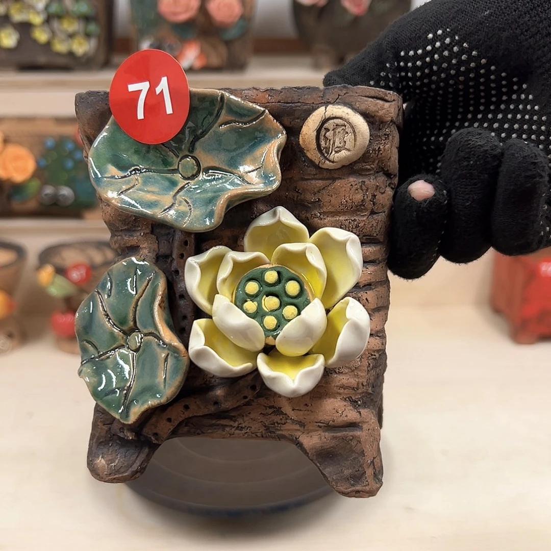 花盆紫砂71号内口9×8外高13
