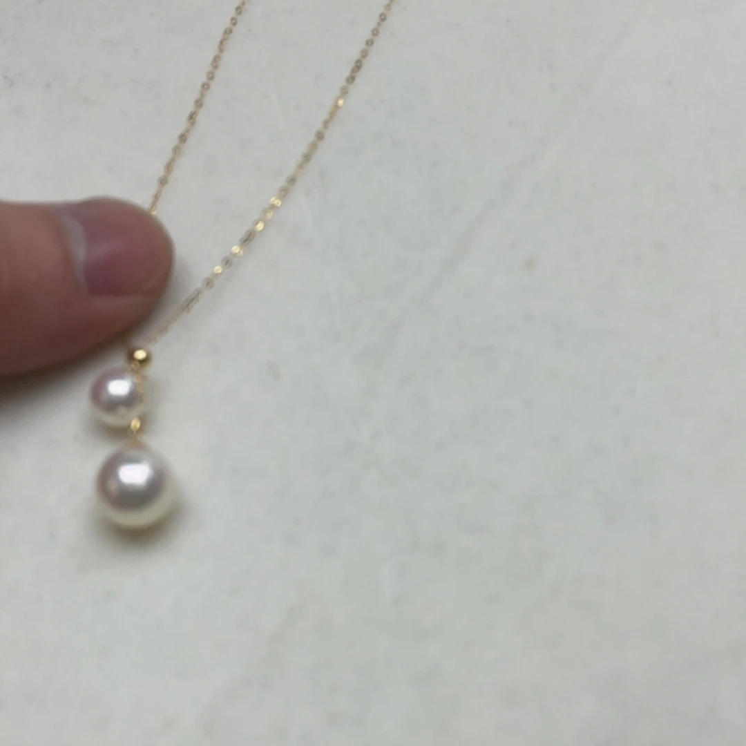 海水珍珠项链18K金镶嵌
