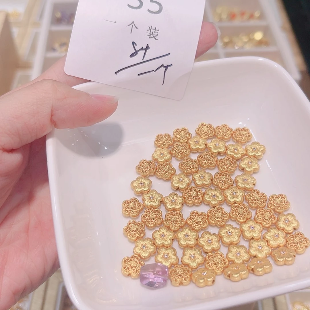 紫晶珠宝半成品银S925镀金镶嵌35
