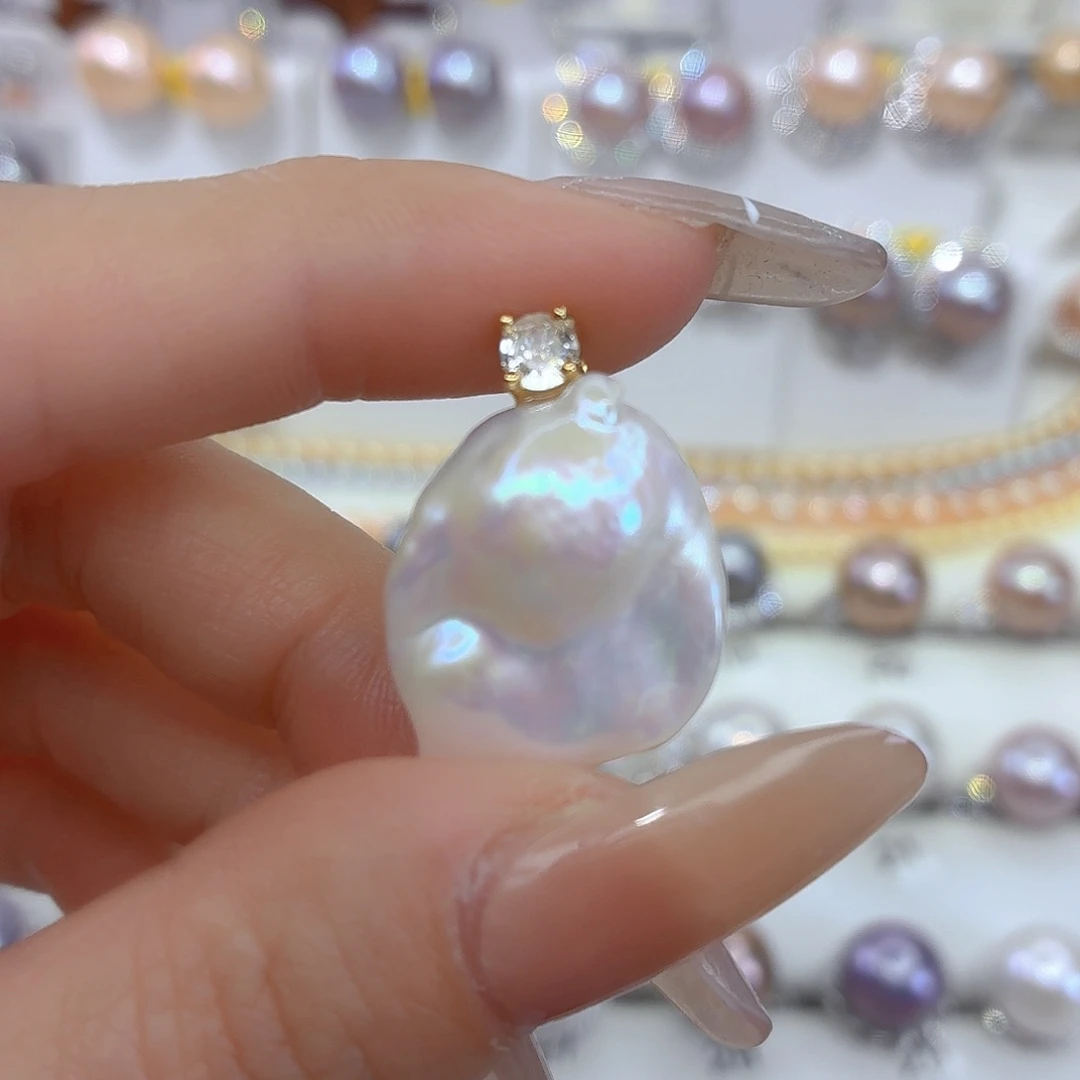 合金淡水珍珠颈饰