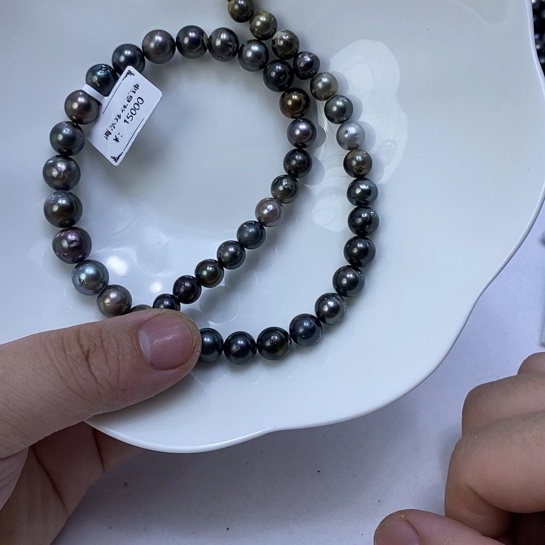 海水珍珠银S925镶嵌颈饰