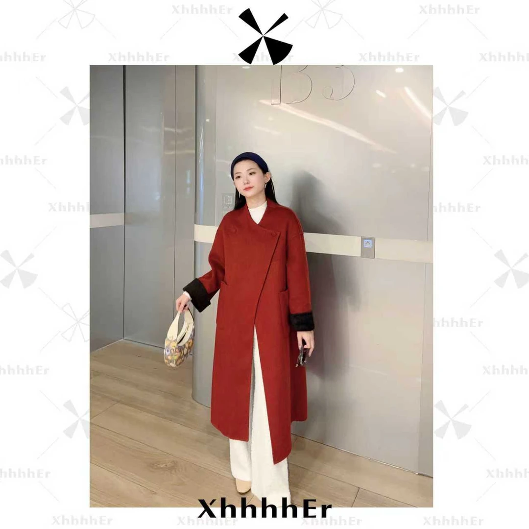 辛儿/小个子【朱砂痣】100%羊毛显瘦复古两面穿双面呢大衣XY1967