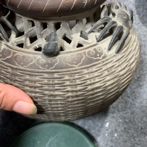 雨***红紫砂茶壶陶瓷摆件爱好者摆件