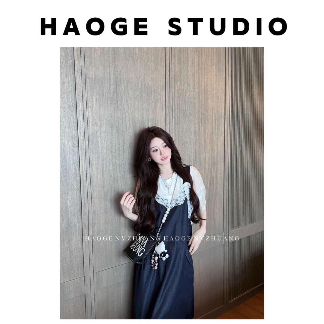 浩哥严选●夏日物语背带裙预HGX5TX1991A-LYQ时尚夏季显瘦版百搭款