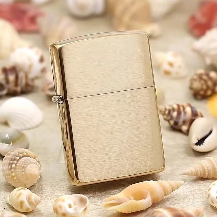 厚壳黄铜拉丝防风打火机男士个性礼物