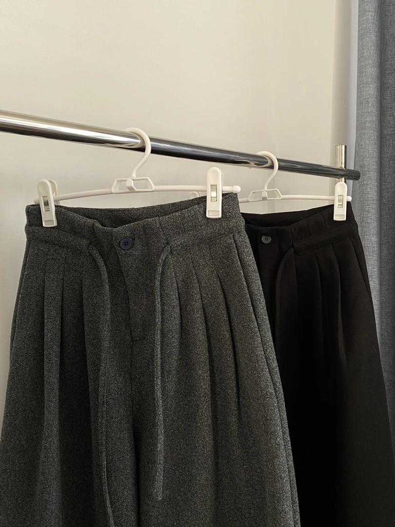 每码数只剩一条 含羊毛毛呢裤    清货