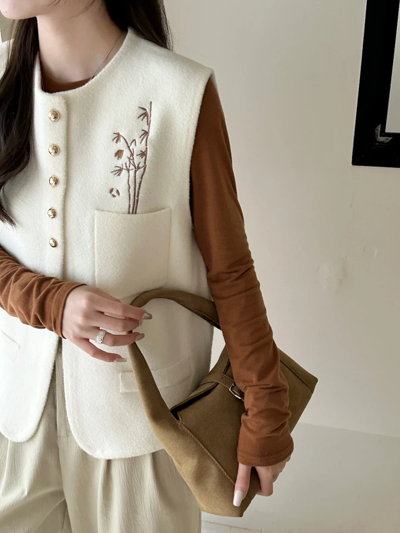 马甲女款2025新款爆款炸街衣服女早秋中性穿搭中国风上衣刺绣马夹