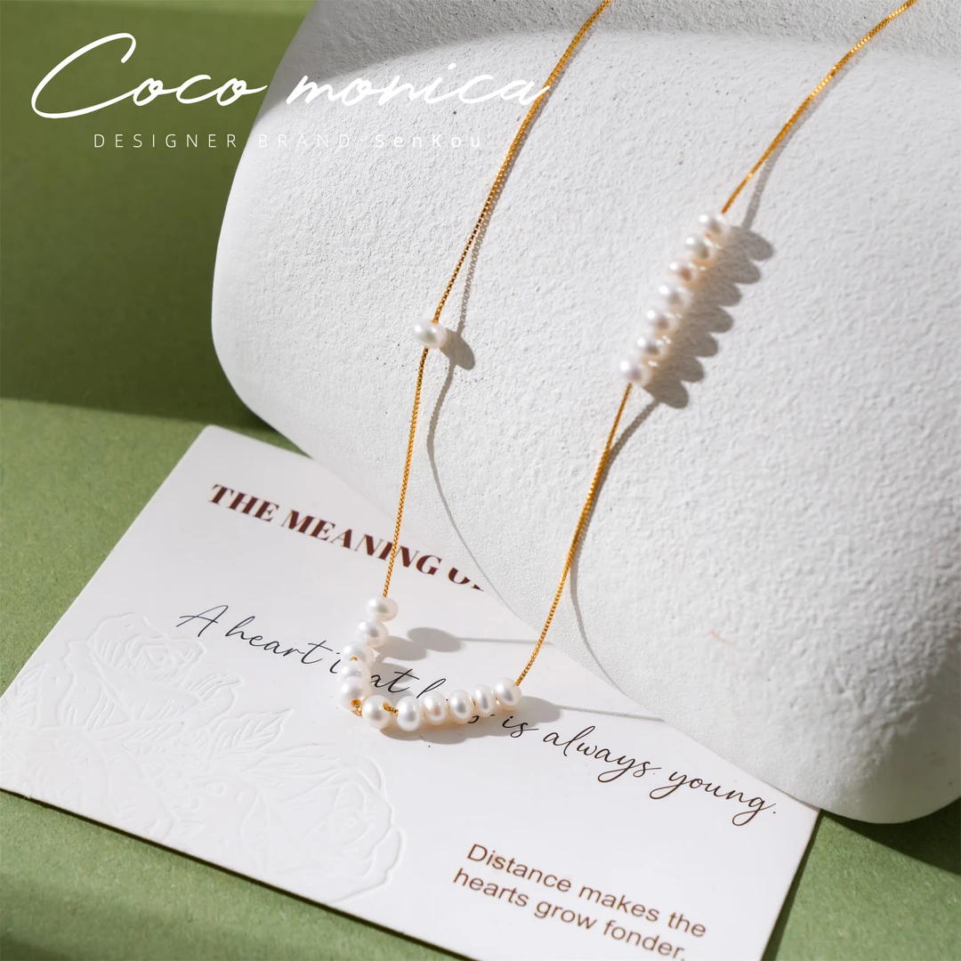 【小霞珠宝】项链素链链条简约珍珠项链项链时尚AD388