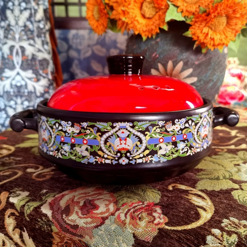 竹节款陶瓷砂锅家用煲汤炖锅汤锅沙锅熬粥燃气灶明火