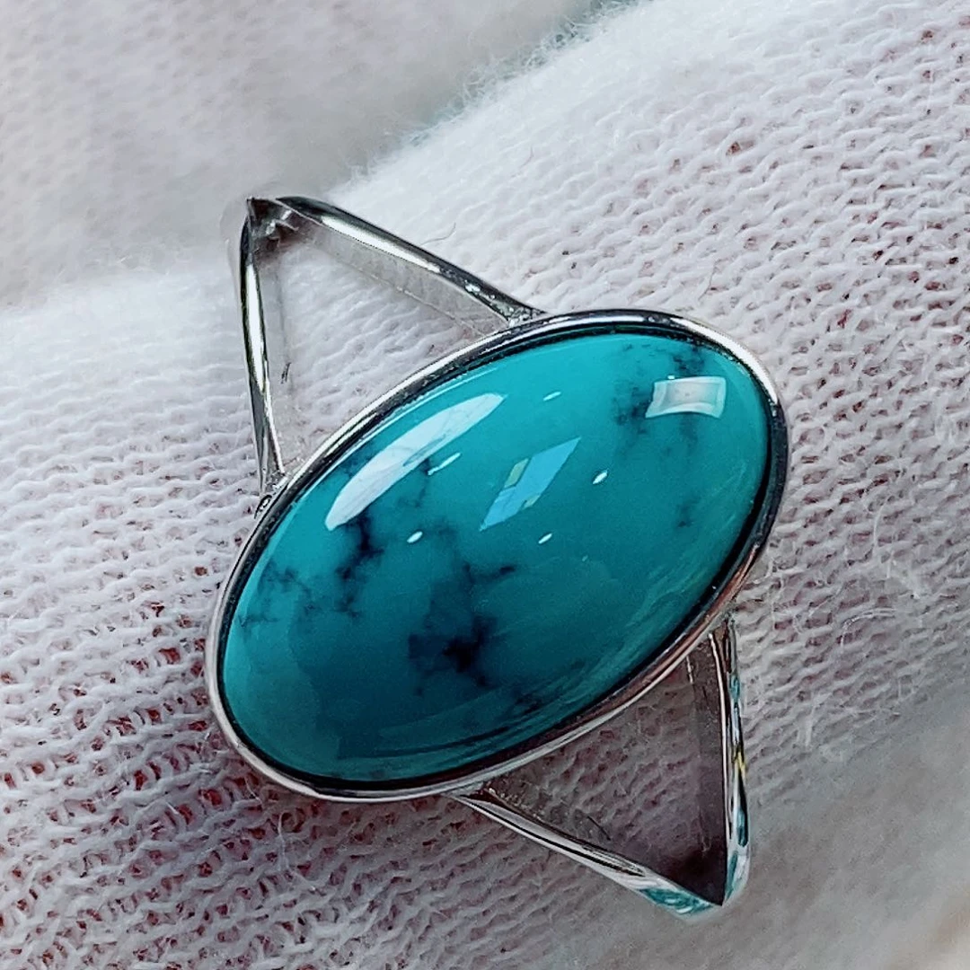 银S925镶嵌绿松石珠宝奇石