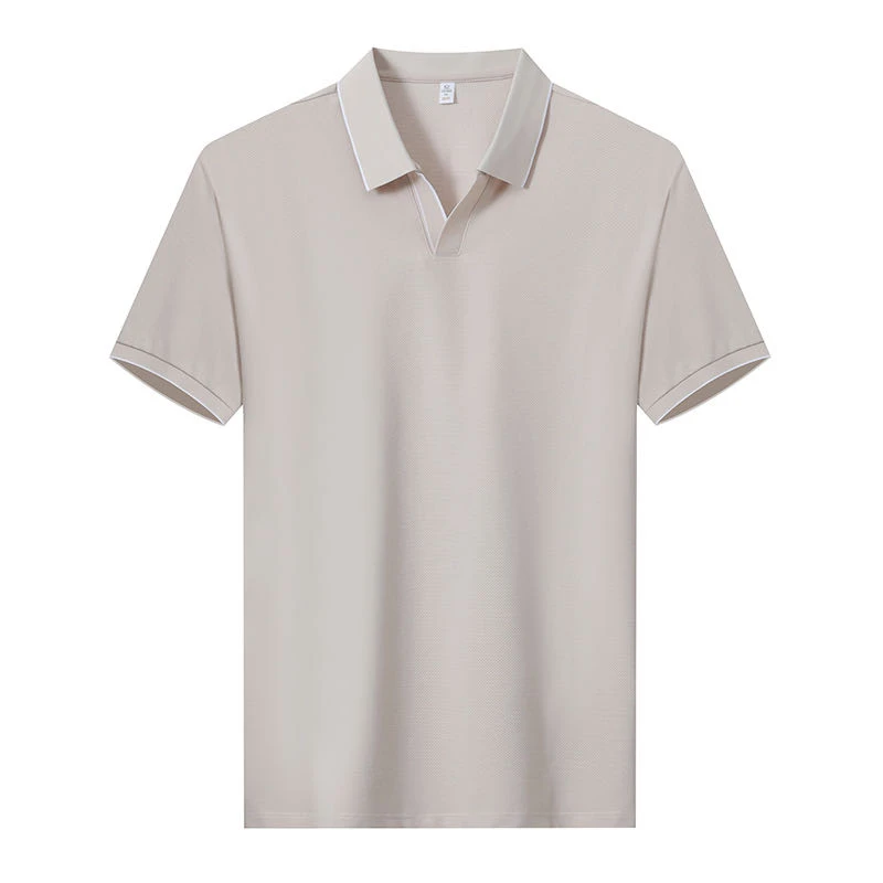 木笛7305纯色翻领短袖夏季修身Polo衫透气百搭半袖t恤商务百搭