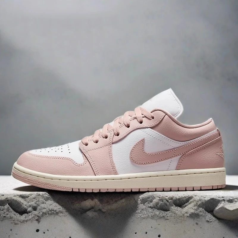 Nike/耐克官方正品 Air Jordan1 藕粉色 低帮AJ1经典复古篮球鞋潮