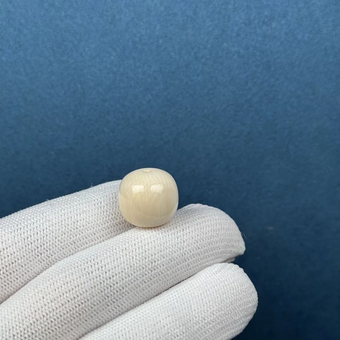 D83-07天然猛犸牙 桶珠墩子约14.5×14mm支持复检假一罚四