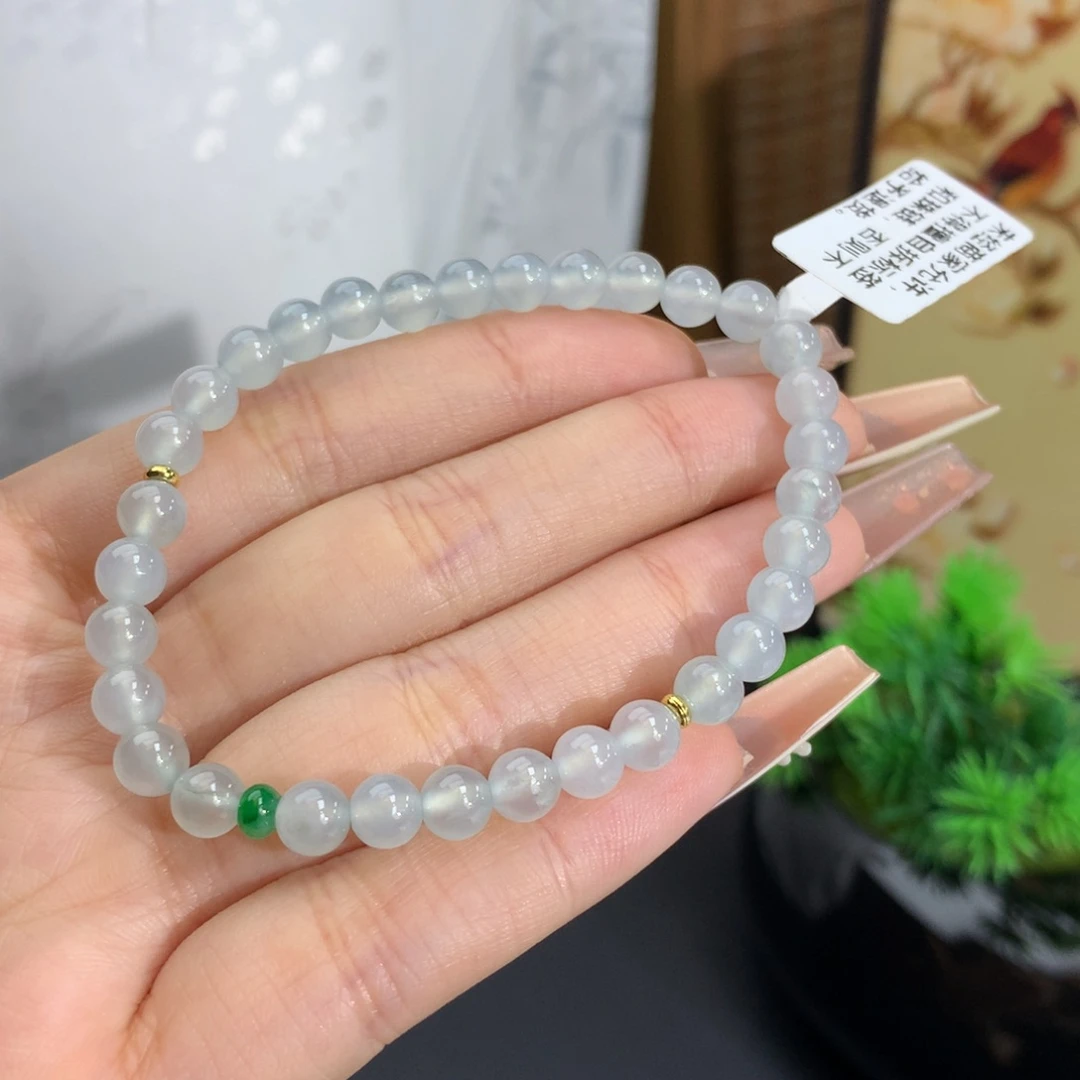 未镶嵌手链翡翠卡5.6冰胶蓝底