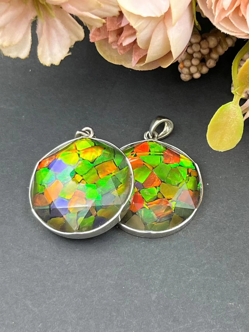 吊坠925银 斑彩单面卫星圆牌吊坠  居明.李 @多样性发其一