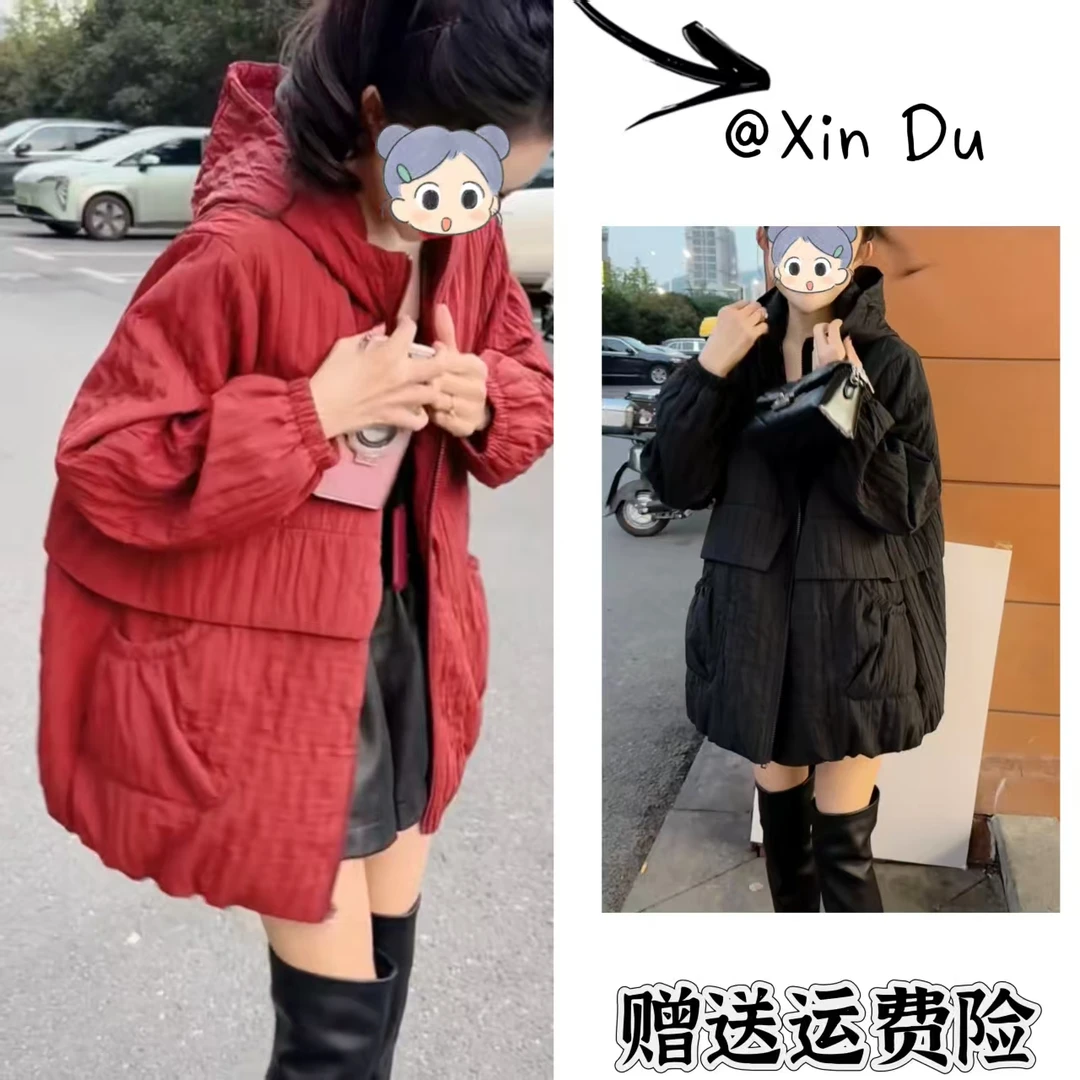 2025秋冬季新款时尚显瘦气质女士网红洋气棉服百搭款D24143