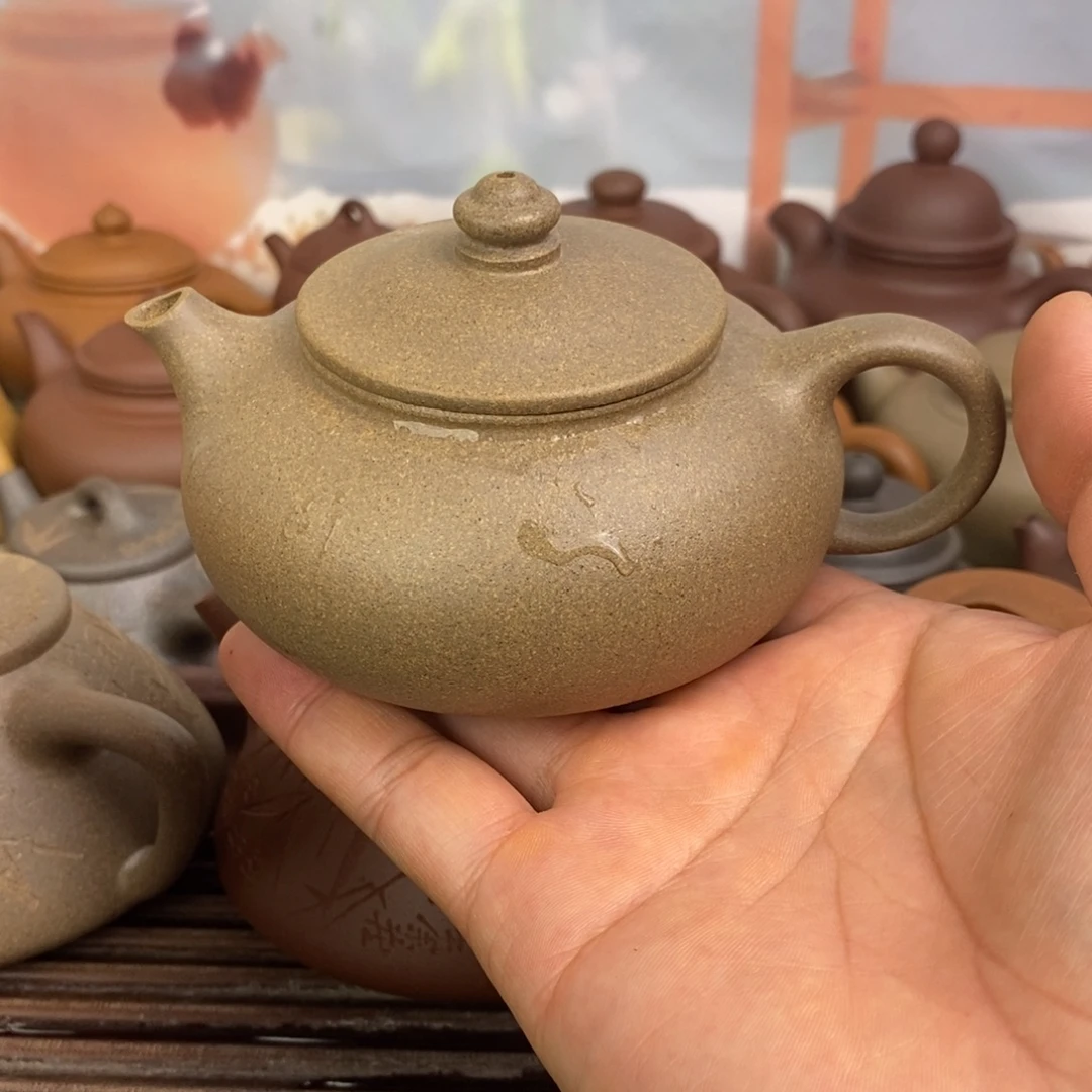 紫砂茶壶寒江原矿精挑青降坡200毫升左右0添加