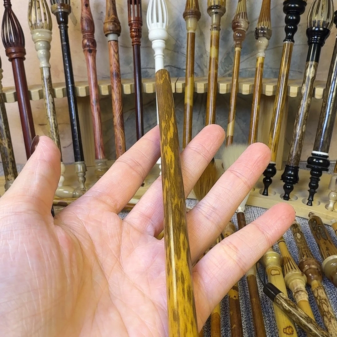 递***照风眼直筒配狼羊兼毫3.3出锋 咖色牛角