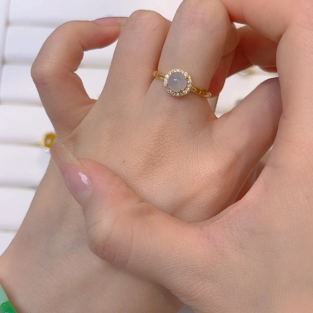 翡翠银S925镶嵌戒指