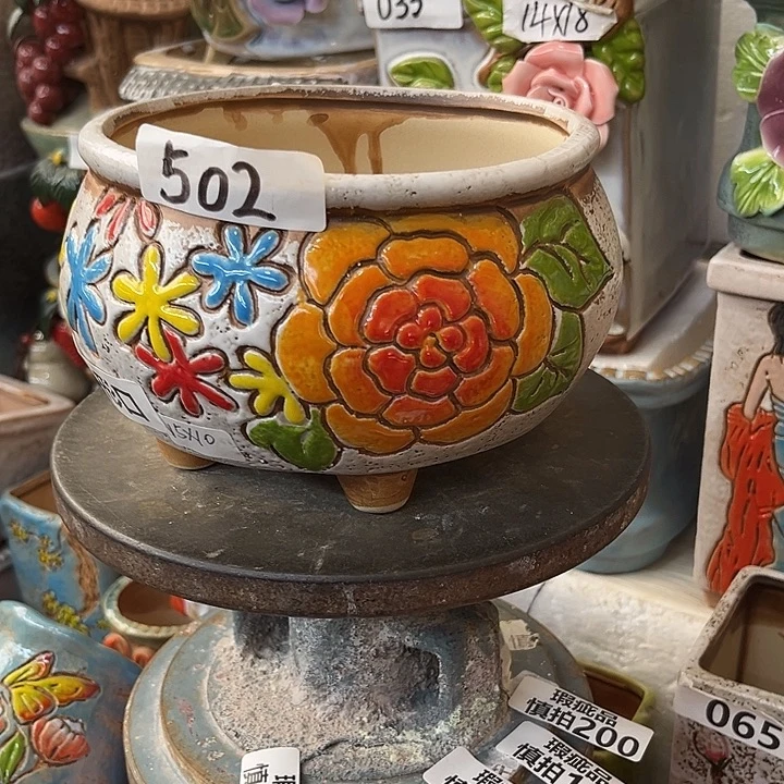 粗陶材质多肉花盆