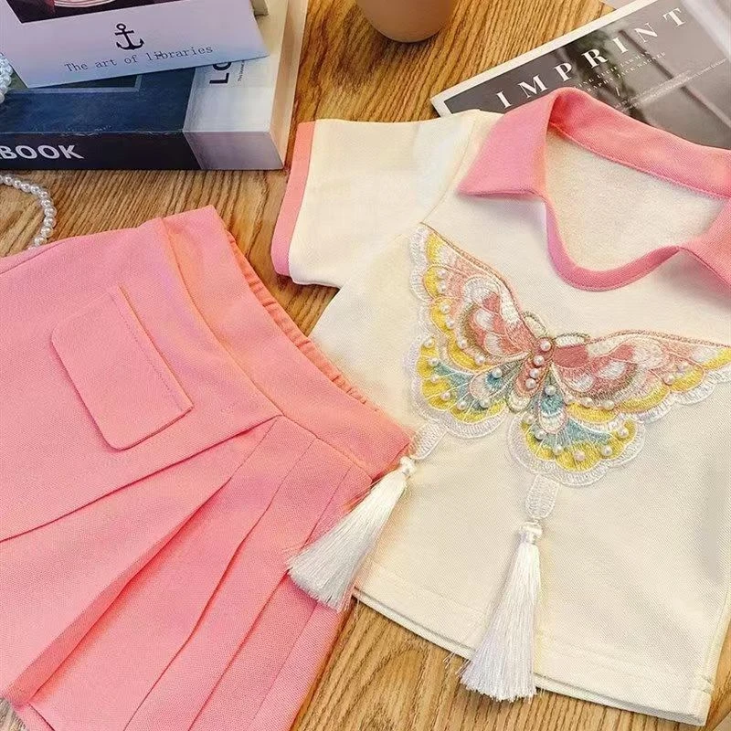 A204(大米家）新款洋气国风蝴蝶套装