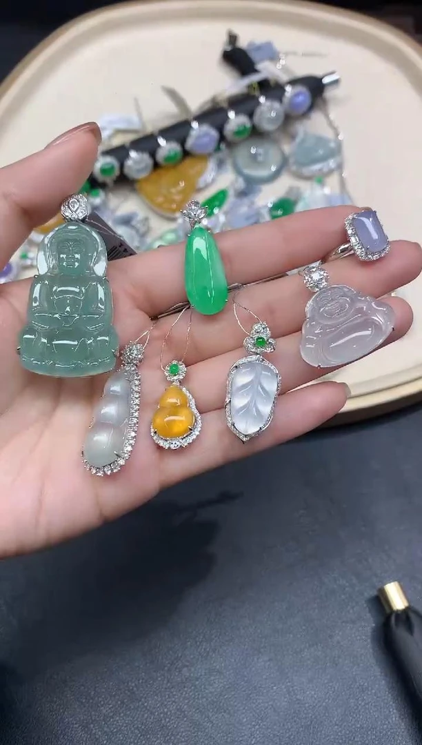 【小鱼严选彩虹盘】翡翠-18K金-多样性发一件-BQ10|CXQ21