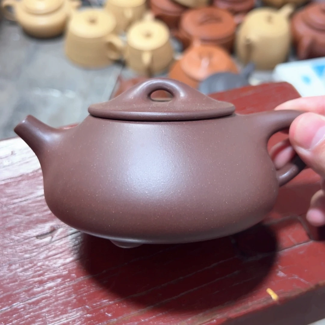 茶壶紫砂老紫泥满瓢全品