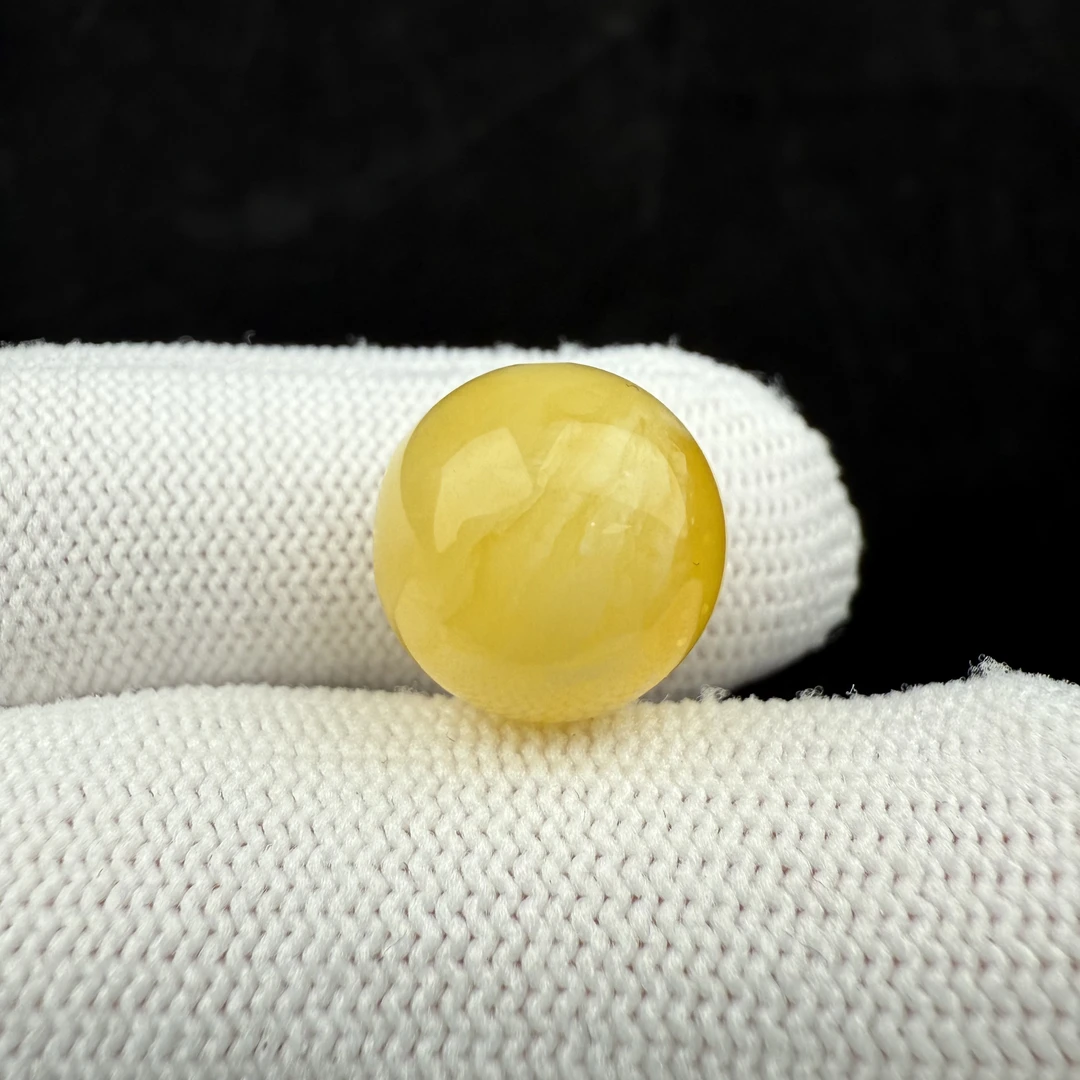 D3548天然蜜蜡 微瑕特价圆珠 13.4mm支持复检假一罚四