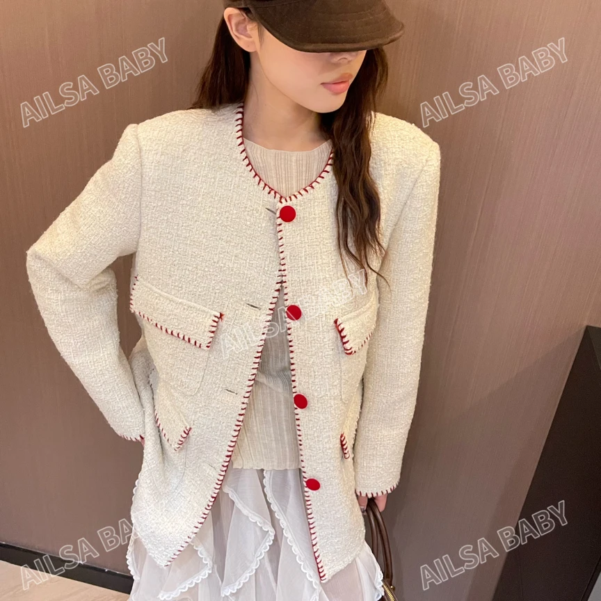 【AILSA BABY】欧货小香风开衫外套/92535A