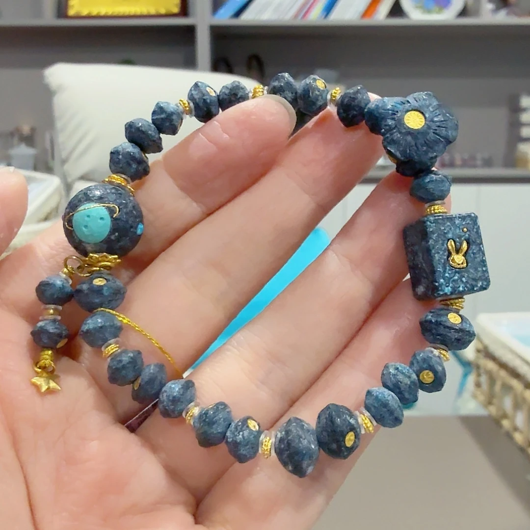 绿松石18K金镶嵌珠宝奇石