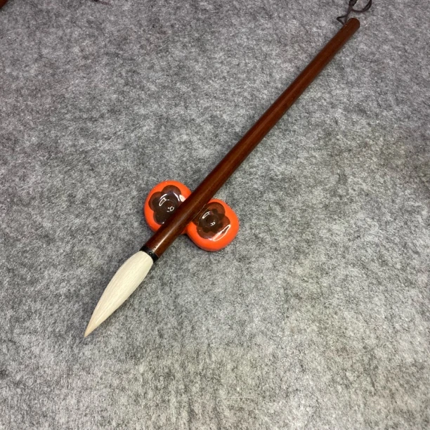 烤竹老羊豪长锋：出锋：5.0cm 口径：0.9cm 行草 篆书 隶书 软笔书法