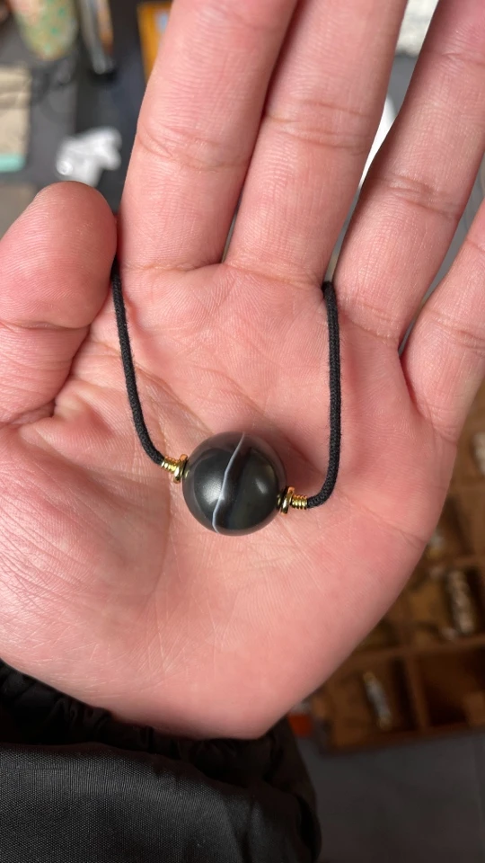 藏地朵朵小黑设计款锁骨链